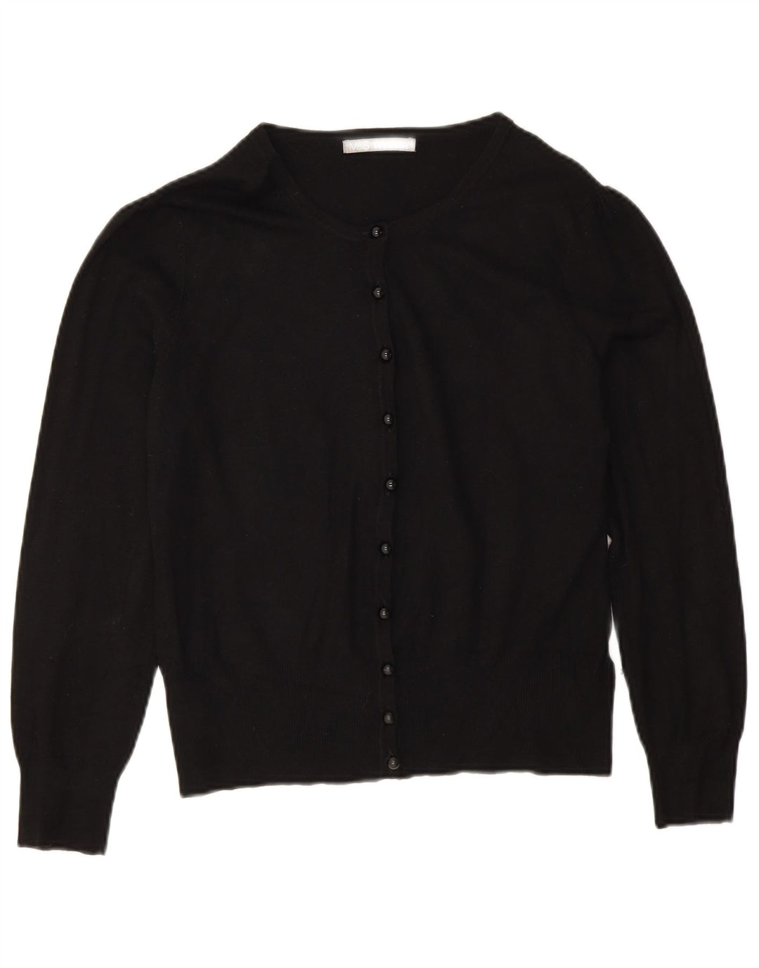 Marks & Spencer Dame Cardigan Sweater UK 14 Stor Sort Viscose
