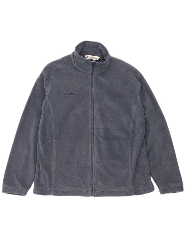 Columbia Womens Liner Fleece Jacket UK 16 Large Navy Blue Polyester