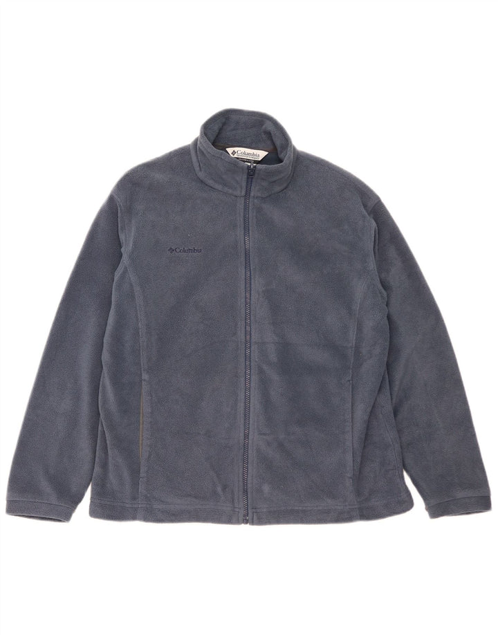 Columbia Dame Liner Fleece Jakke UK 16 Large Navy Blue Polyester