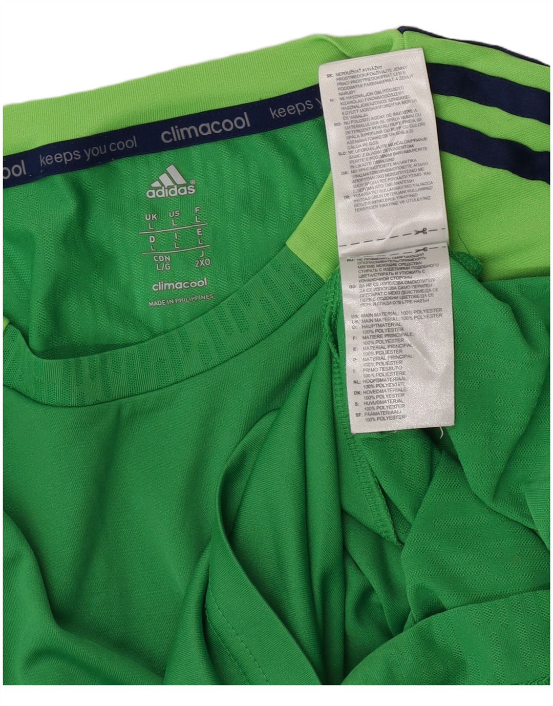 Adidas Herre Climacool Vest Top Stor Grøn Colourblock Polyester