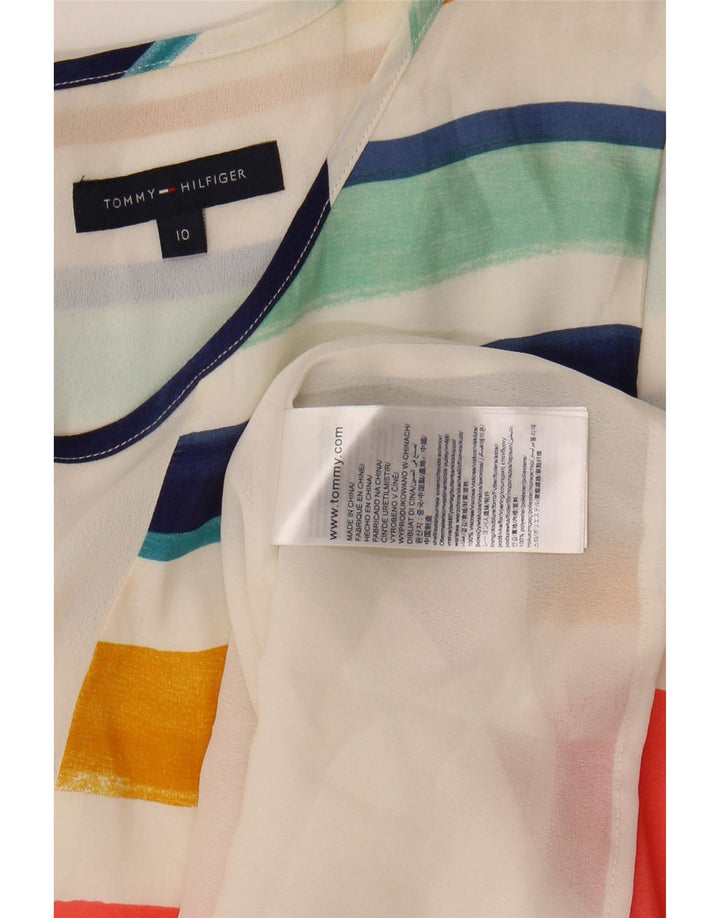 TOMMY HILFIGER Womens Swing Dress US 10 Large Multicoloured Striped