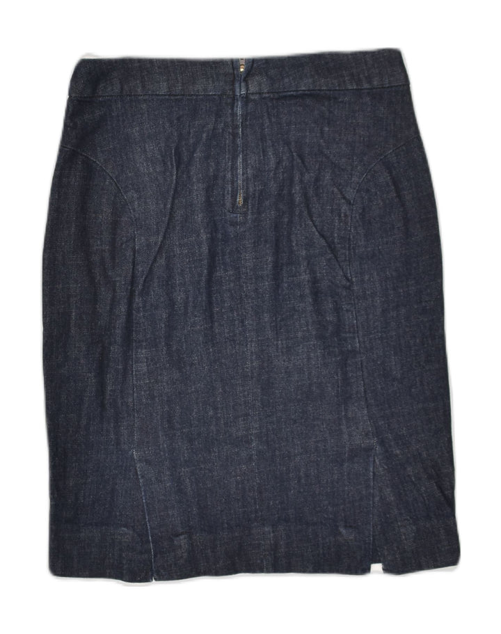 J. CREW Womens Stretch Denim Skirt US 2 XS W25 Navy Blue Cotton | Vintage J. Crew | Thrift | Second-Hand J. Crew | Used Clothing | Messina Hembry 
