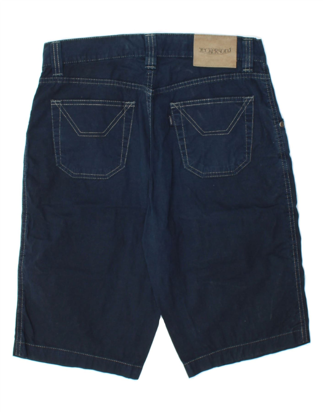JECKERSON Womens Bermuda Denim Shorts W31 Medium Navy Blue Cotton Vintage Jeckerson and Second-Hand Jeckerson from Messina Hembry 
