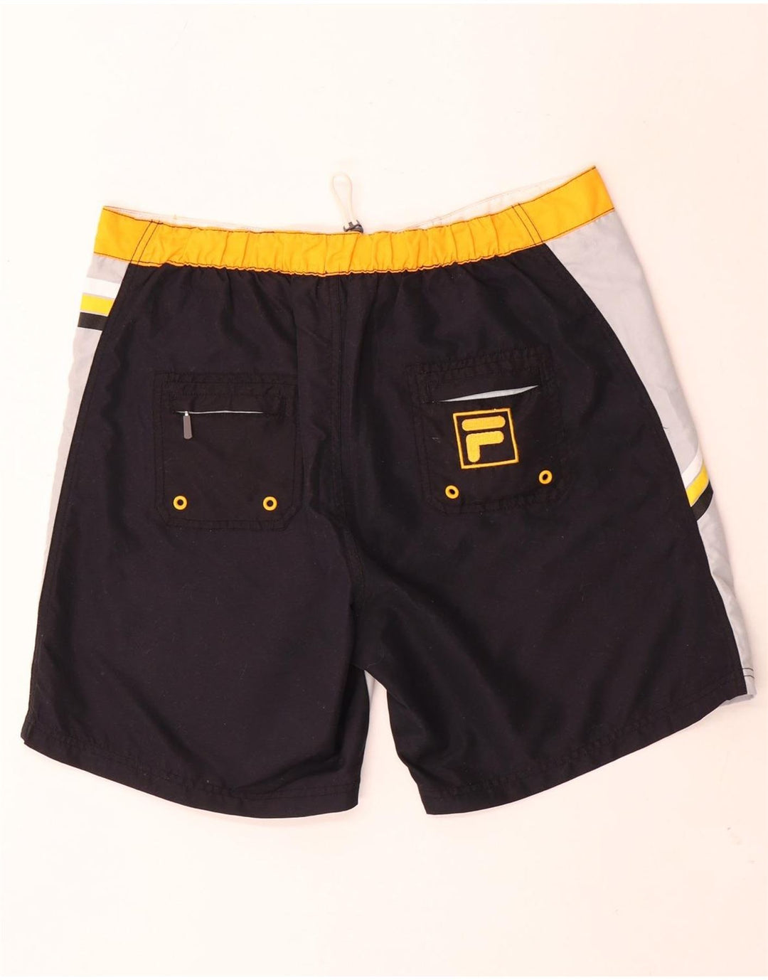 Fila Grafiske badeshorts til mænd, store grå colourblock polyester