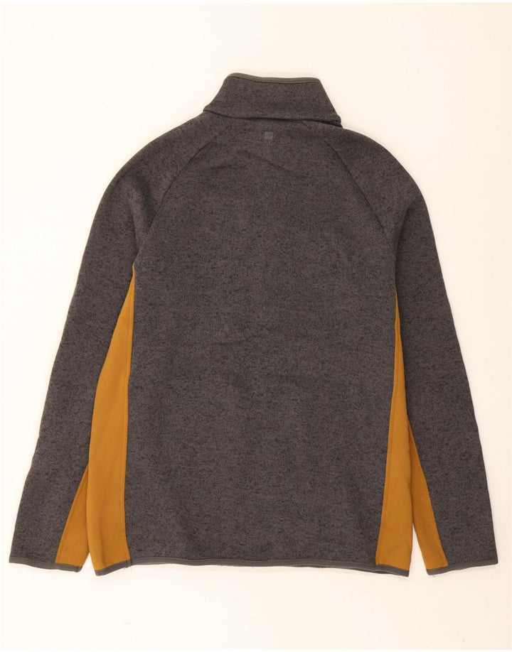 Mountain Warehouse Herre Zip Neck Sweatshirt Jumper Large Grå Colourblock