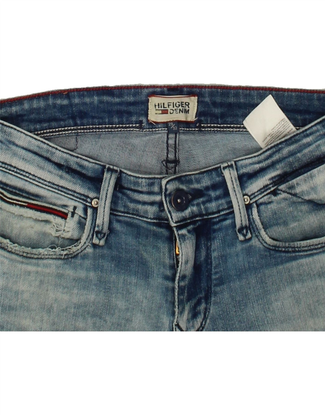 TOMMY HILFIGER Womens Slim Jeans W29 L25 Blue Cotton Vintage Tommy Hilfiger and Second-Hand Tommy Hilfiger from Messina Hembry 