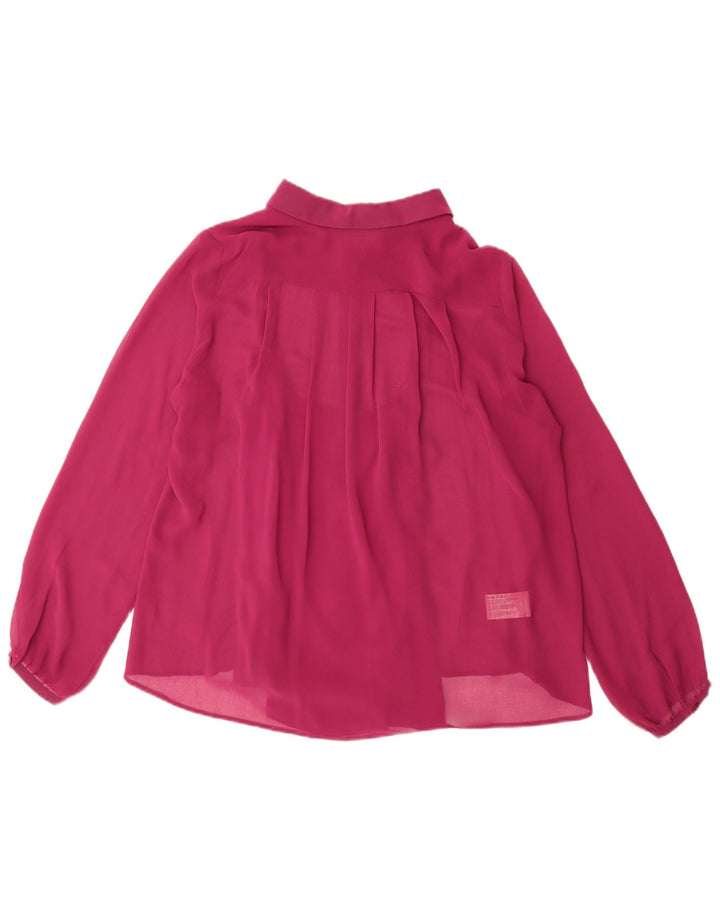 Laura Ashley Dameskjortebluse UK 14 Stor Pink Polyester
