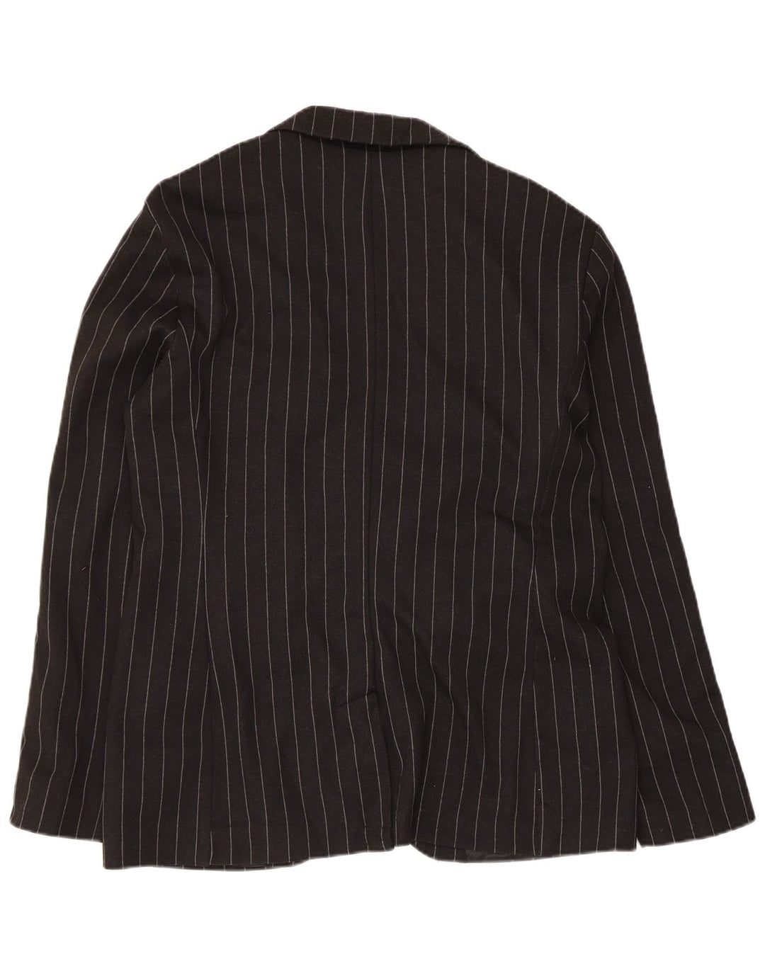 Zara Herre 2-knaps blazerjakke UK 40 Stor sortstribet polyester