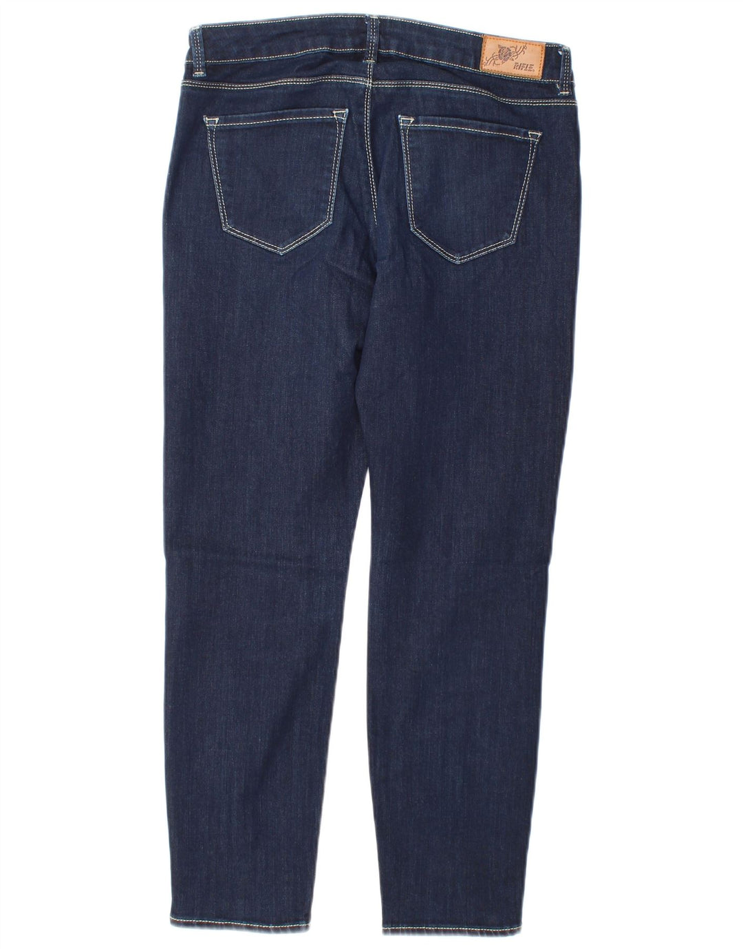 Rifle Dame Crop Slim Jeans W27 L25 Marineblå Bomuld