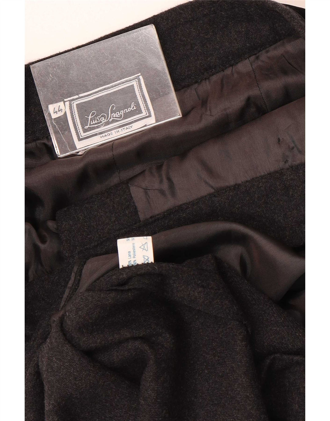Luisa Spagnoli Dame Pencil Skirt IT 44 Medium W30 Grå Uld