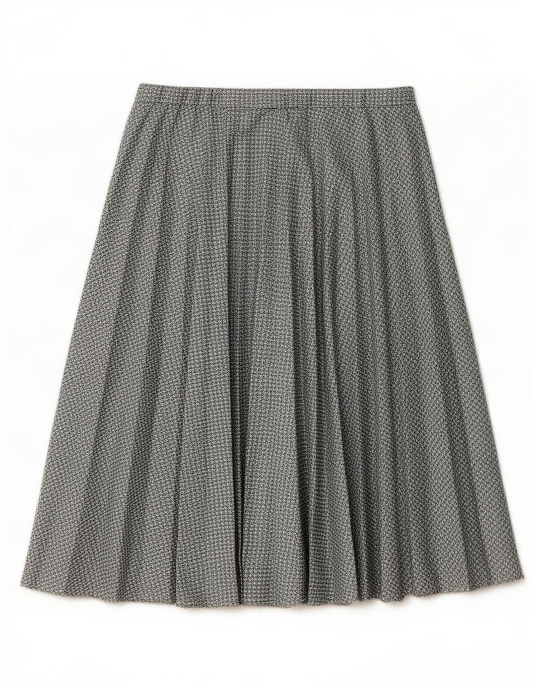 Vintage plisseret nederdel til kvinder W30 Medium Grey Houndstooth