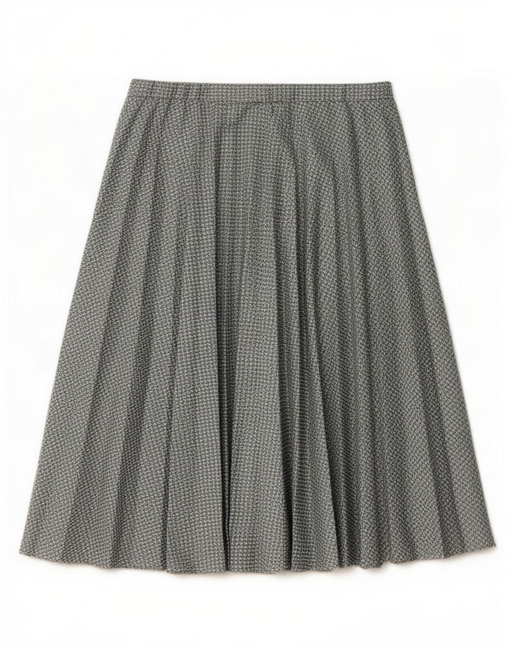 Vintage plisseret nederdel til kvinder W30 Medium Grey Houndstooth