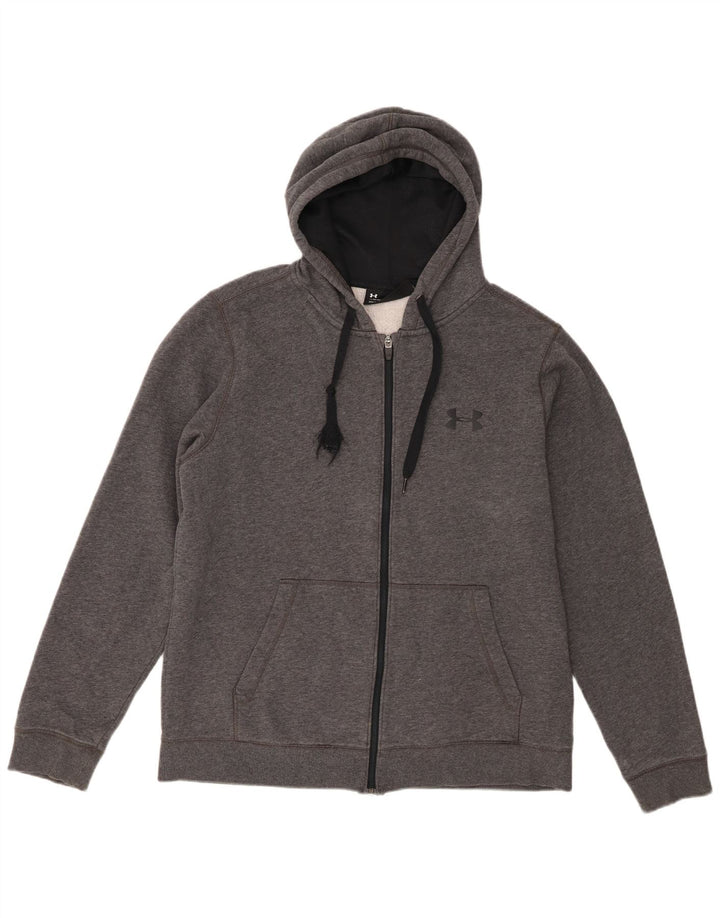 Under Armour Herre Cold Gear Zip Hættetrøje Sweater Large Grå Flecked
