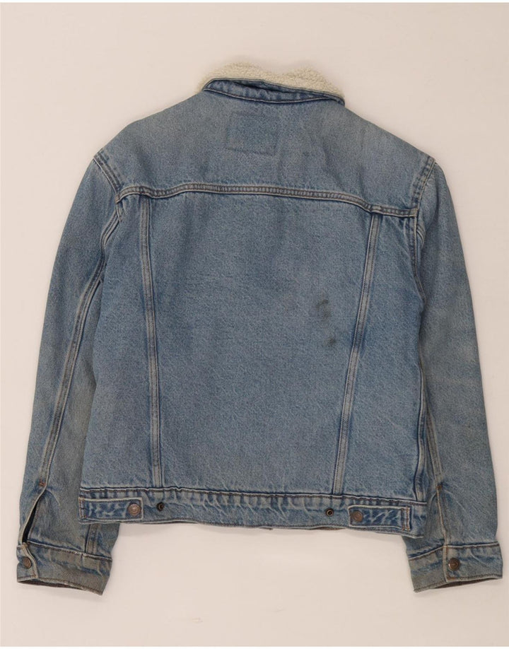 Levi's Herre Denim Sherpa Jacket UK 34 XS Blå Bomuld