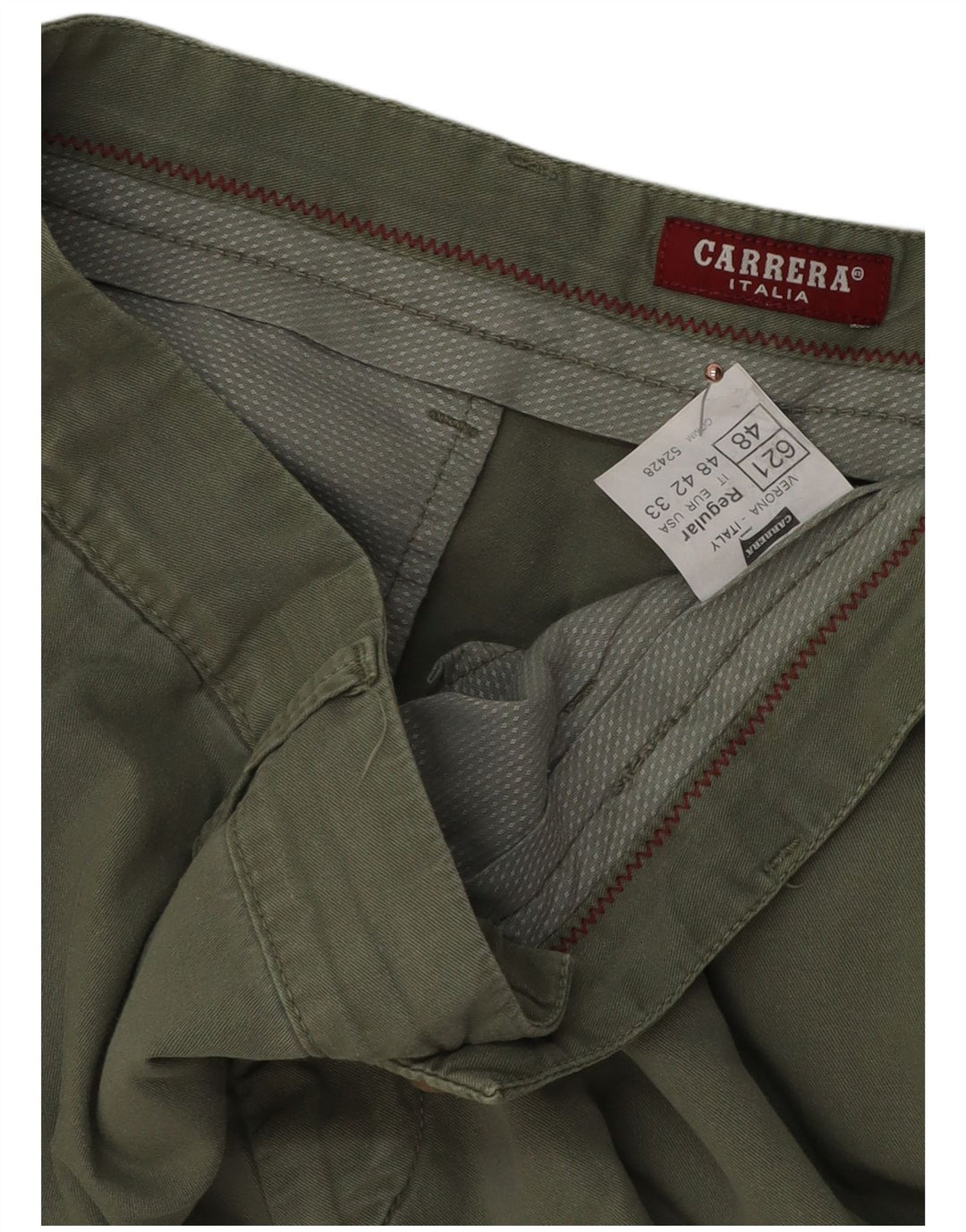 Carrera Herre Chino Shorts IT 48 Medium W33 Khaki Bomuld