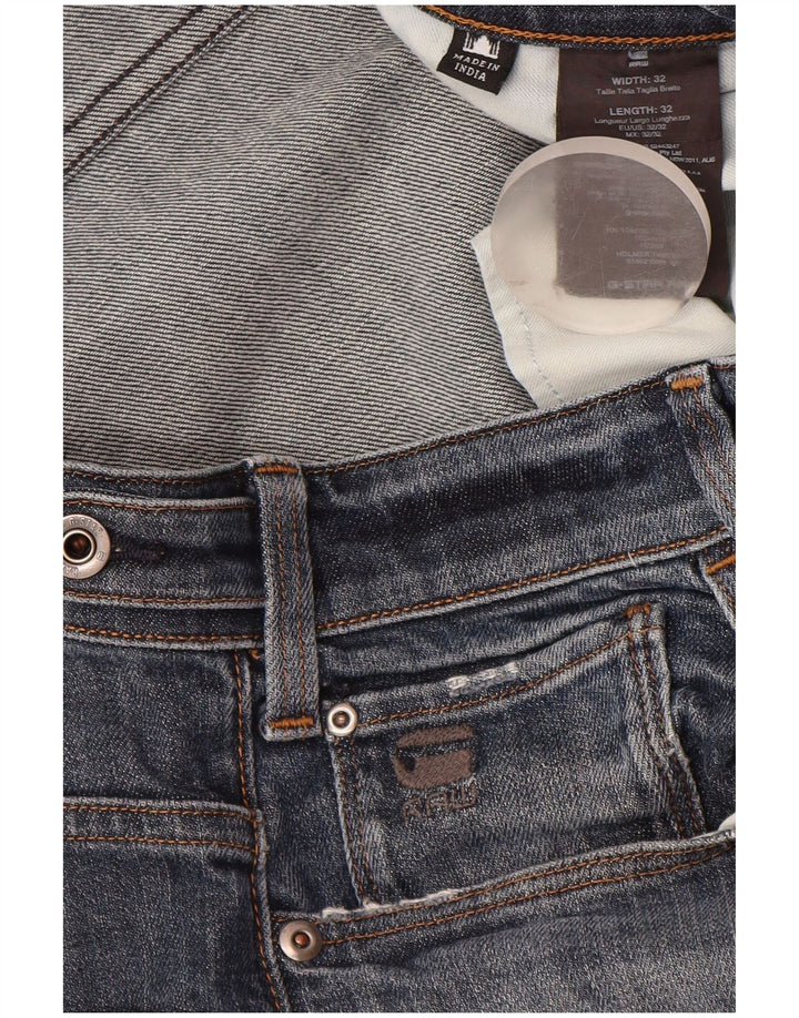 G-Star Herre tilspidsede jeans W32 L32 Marineblå bomuld