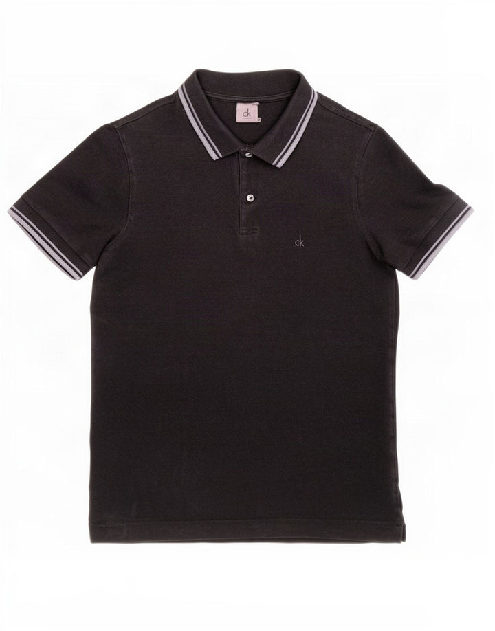 Calvin Klein herre poloshirt Lille sort stribet