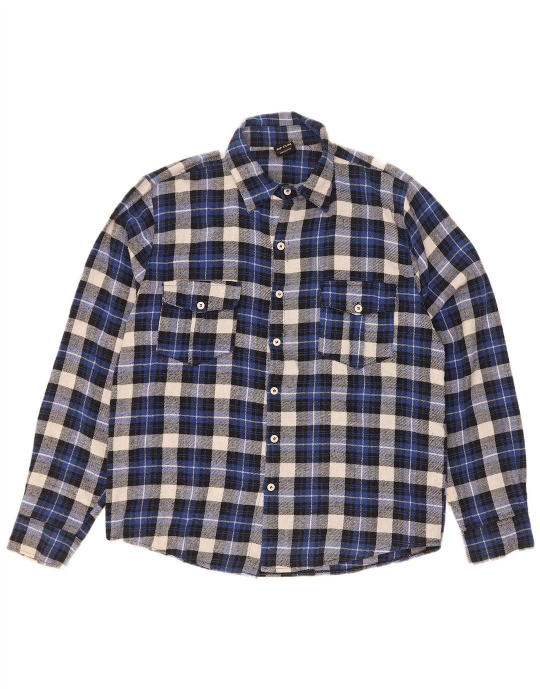 Rip Curl Herre flannelskjorte Stor blå ternet