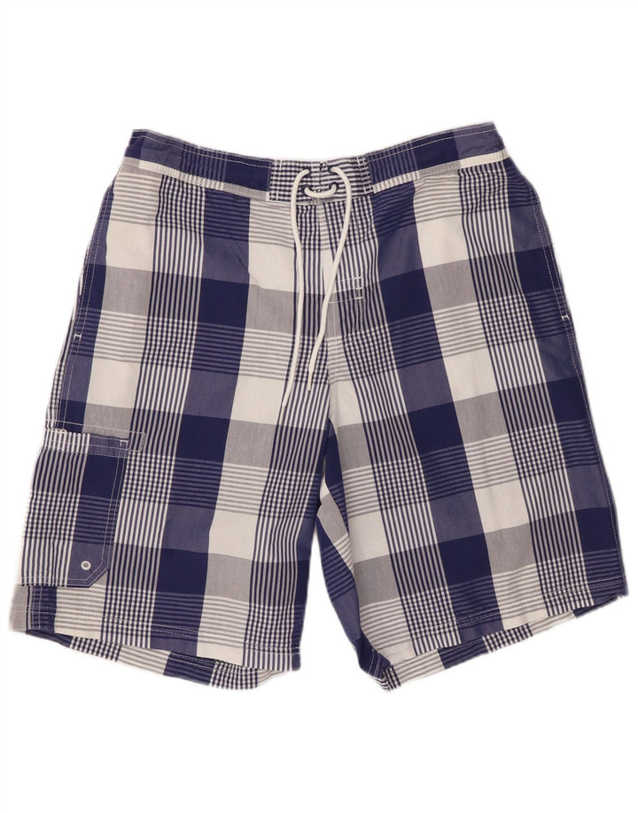 Marks & Spencer Herre Blue Harbor svømmeshorts Store blå ternet bomuld