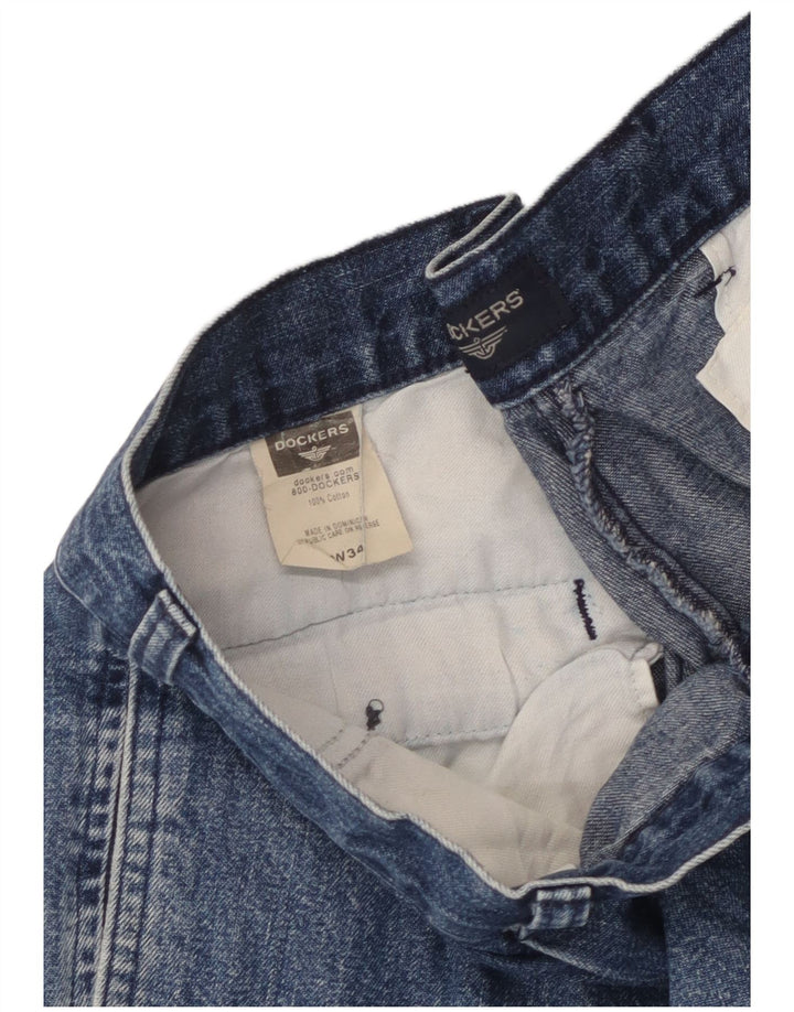 Dockers denimshorts til kvinder W34 store blå bomuld