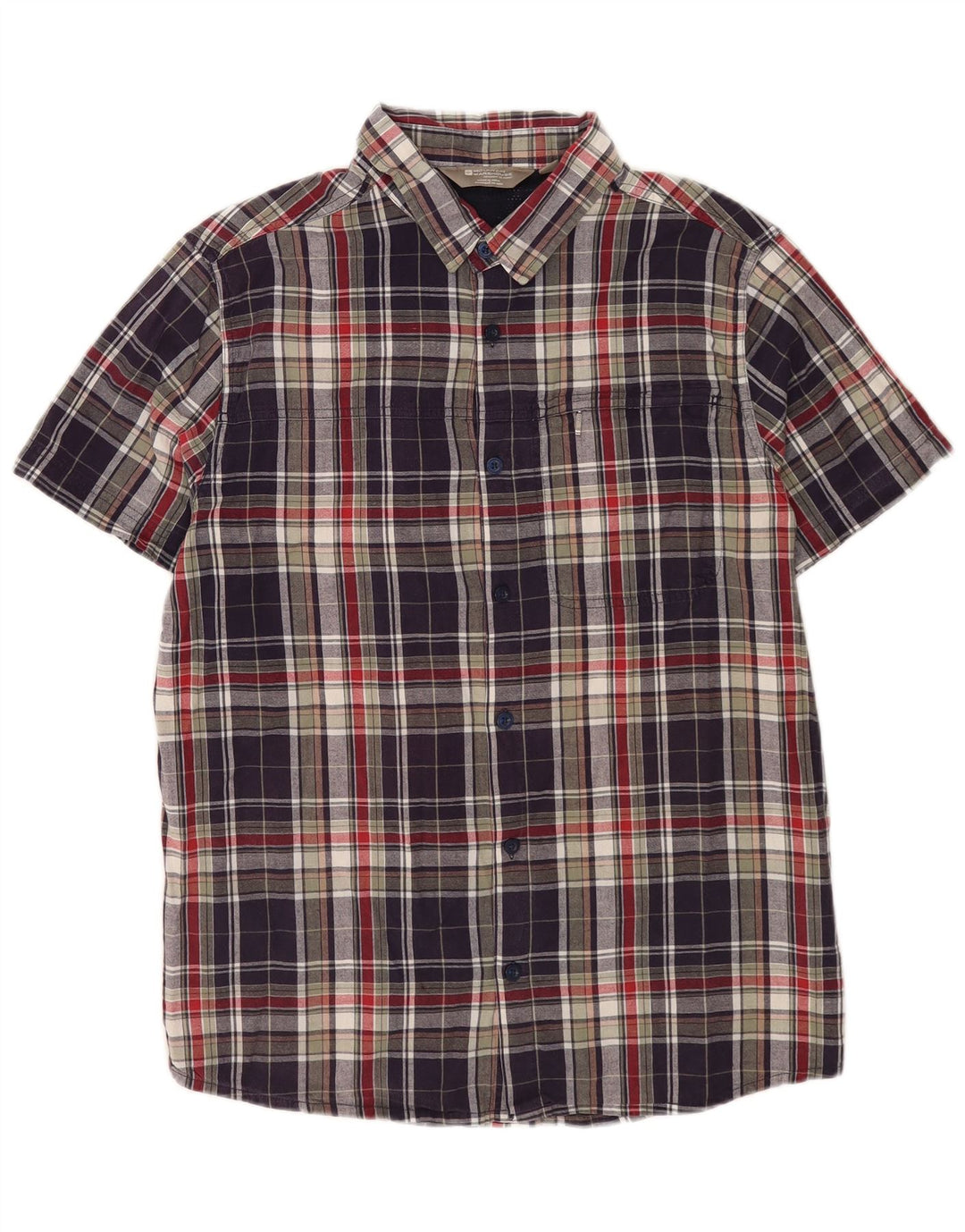 Mountain Warehouse Herre kortærmet skjorte stor marineblå plaid