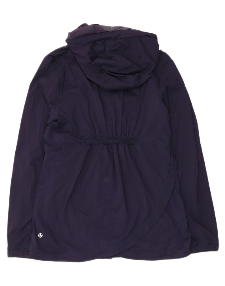 Lululemon Dame Hooded Windbreaker Jacket US 8 Medium Navy Blue Nylon