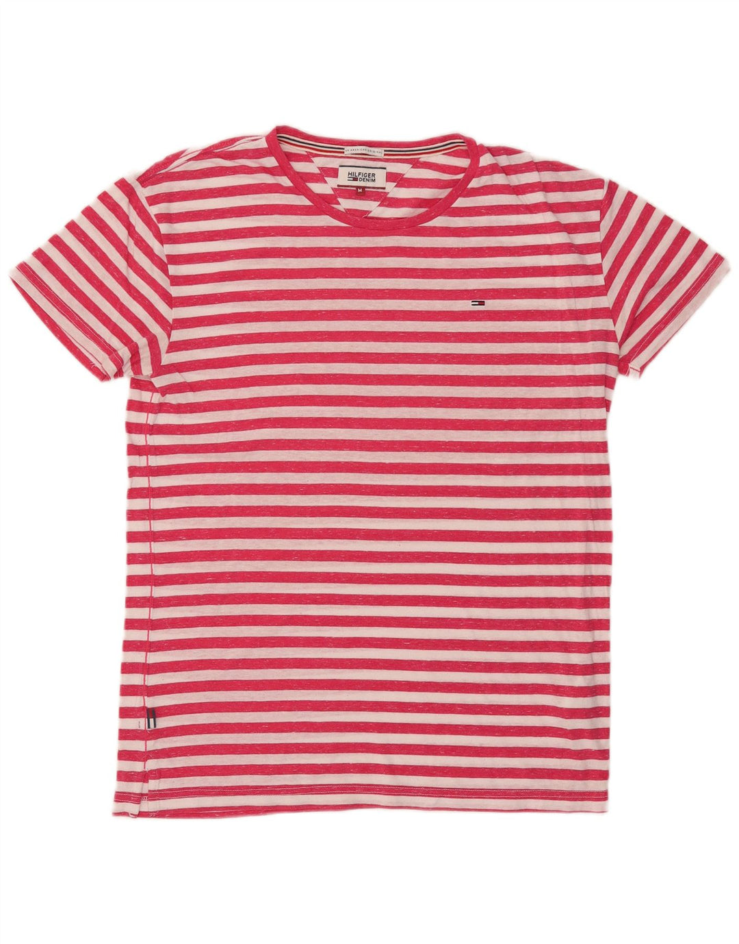Tommy Hilfiger Herre T-shirt Top Medium rødstribet bomuld