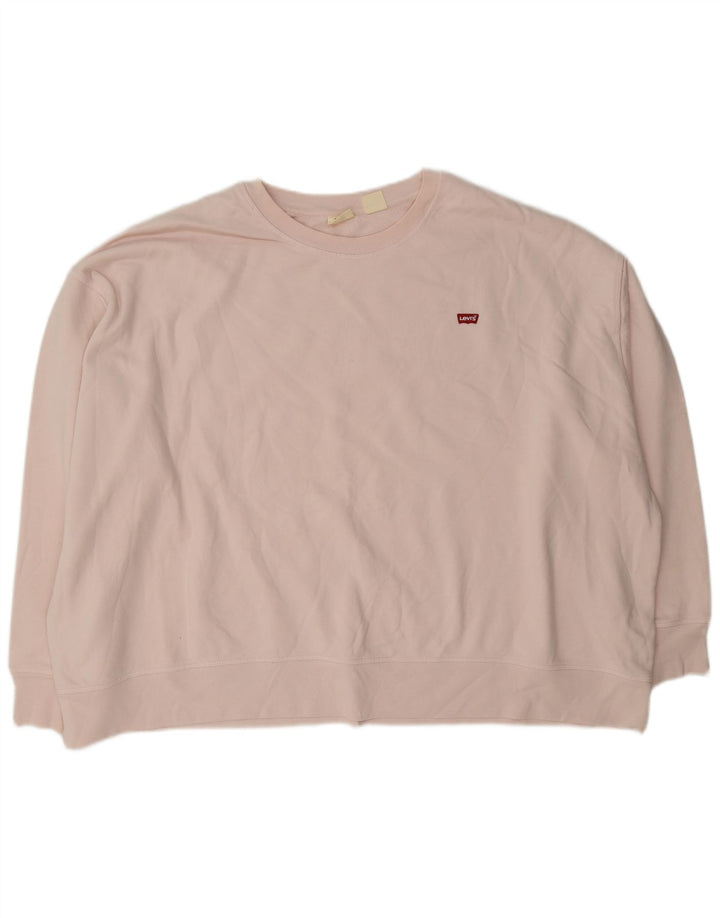 Levi's Dame Sweatshirt Jumper UK 24 4XL Pink Bomuld