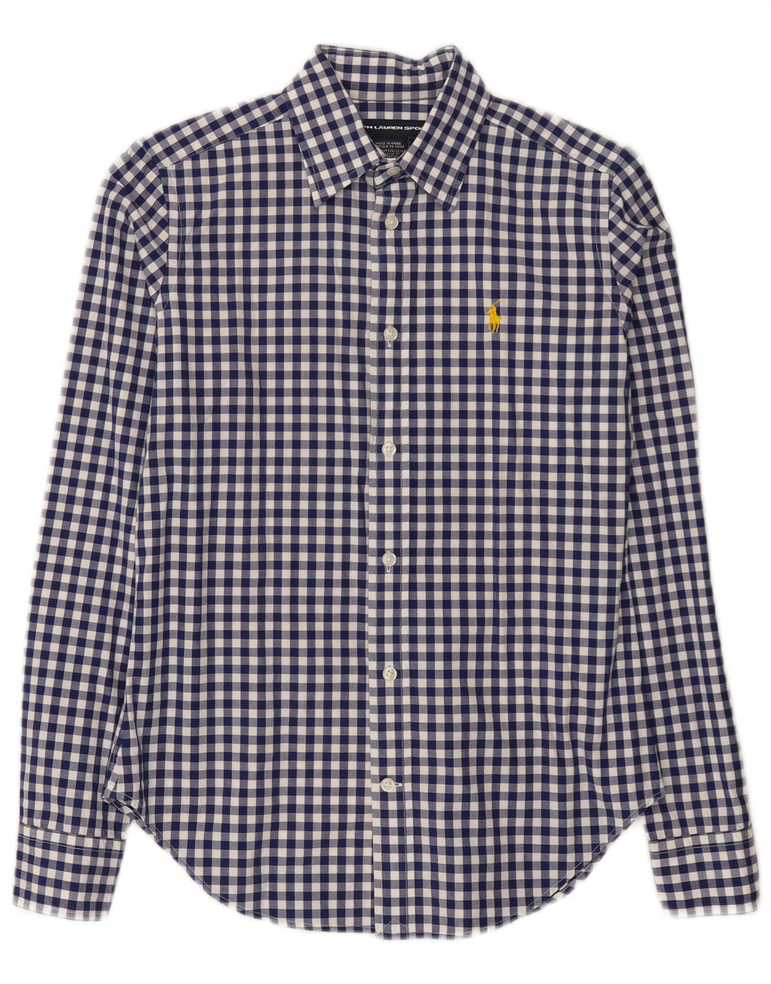 Ralph Lauren Dameskjorte US 6 Medium Blue Gingham Cotton