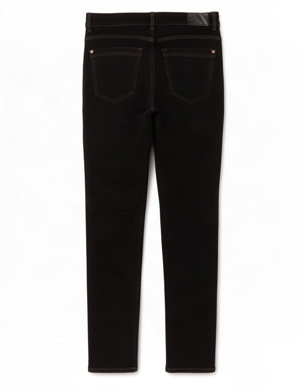 Marks & Spencer Womens Magic Slim Jeans UK 12 Medium W28 L28 Black Bomuld