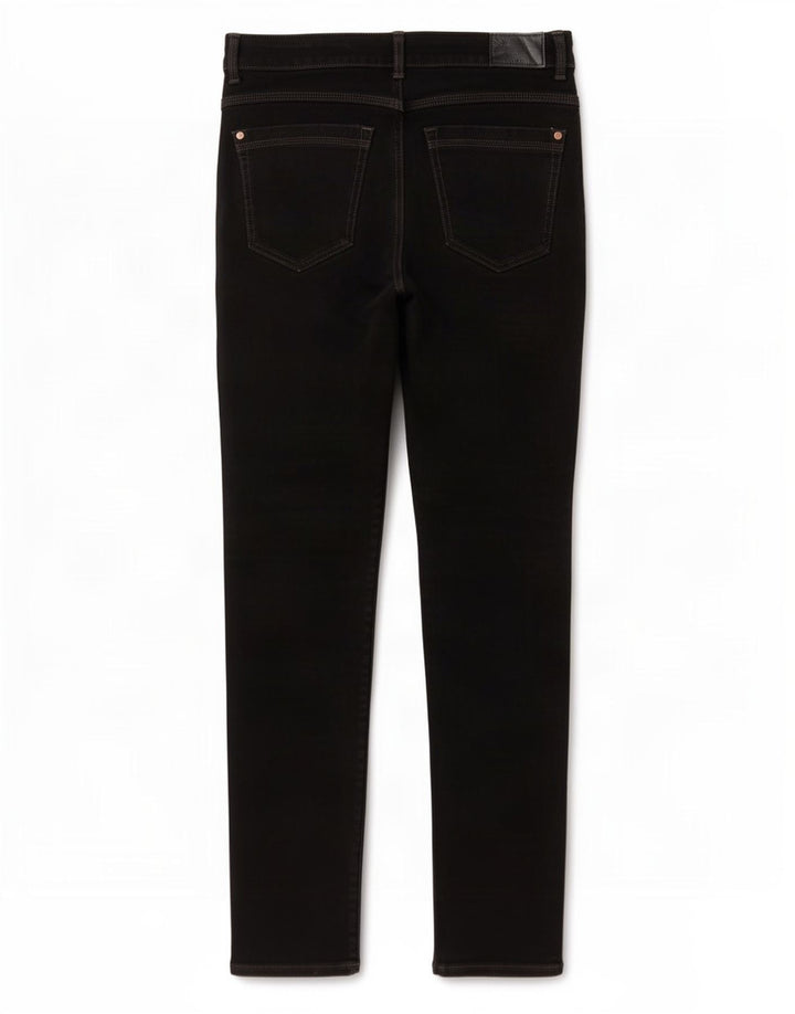 Marks & Spencer Womens Magic Slim Jeans UK 12 Medium W28 L28 Black Bomuld