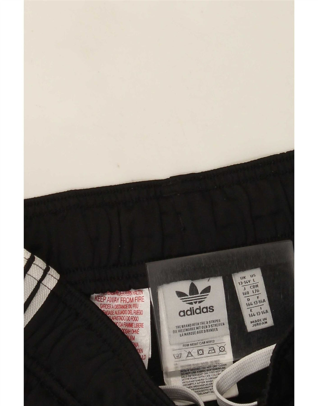 Adidas Drenge Træningsdragt Bukser Joggers 13-14 År Sort Polyester