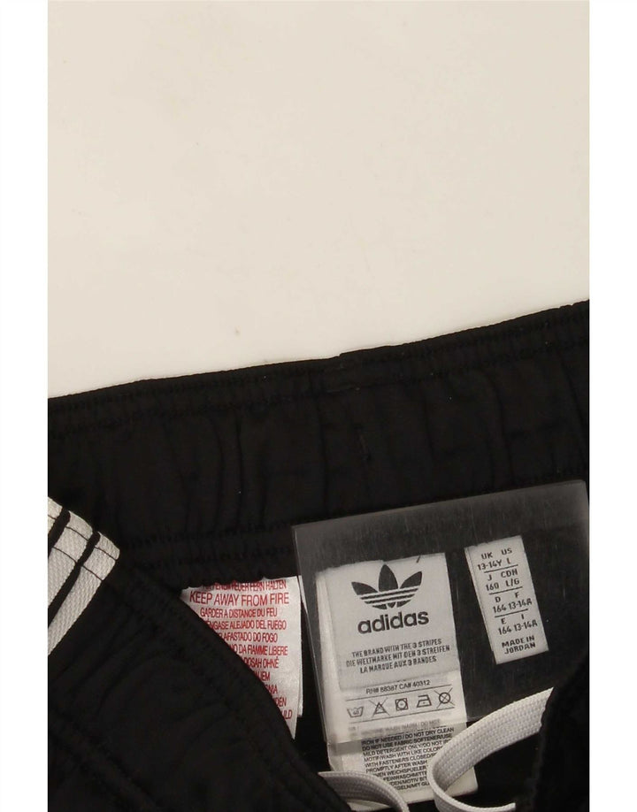 Adidas Drenge Træningsdragt Bukser Joggers 13-14 År Sort Polyester