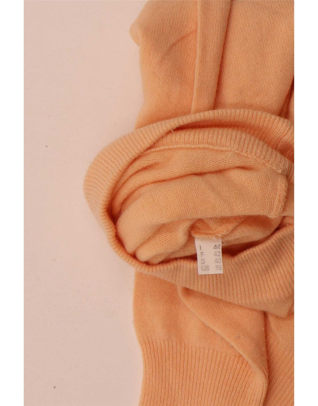 Vintage Dame Turtle Neck Sweater IT 44 Medium Orange Uld