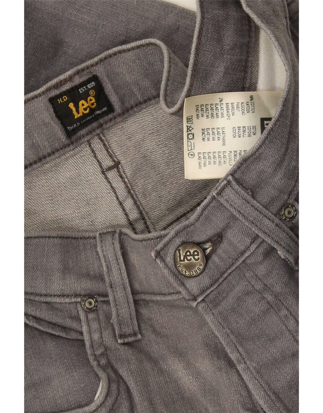 Lee Mens Daren Straight Jeans W31 L32 Grå Bomuld
