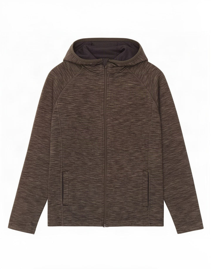 Mountain Warehouse Herre hættetrøje med lynlås, lille Khaki Flecked Polyester