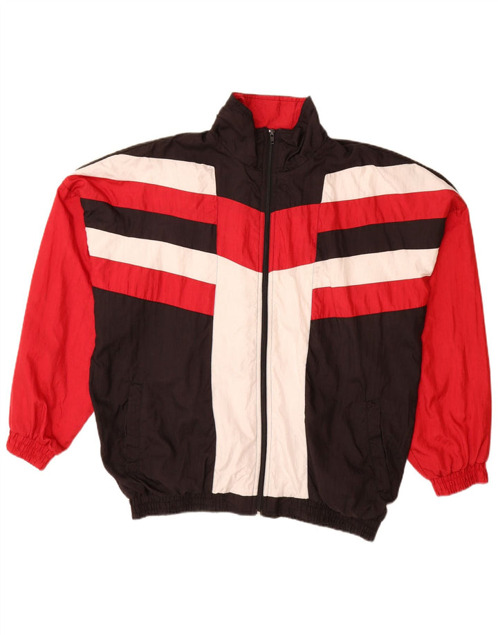 VINTAGE Træningsdragt til mænd Topjakke XL Flerfarvet Colourblock Polyamid