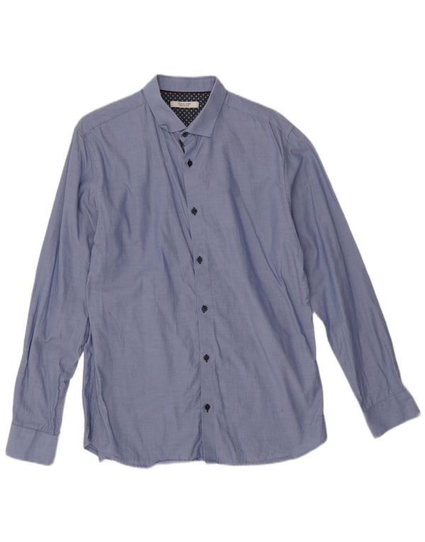 Jack & Jones herreskjorte str. 42 Large Blue Cotton