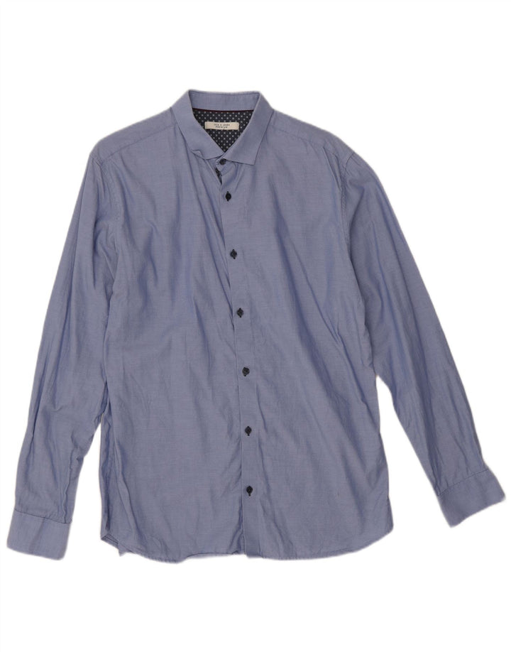 Jack & Jones herreskjorte str. 42 Large Blue Cotton