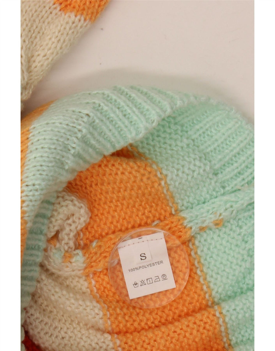 VINTAGE Dame Turtle Neck Jumper Sweater UK 10 Small Multicolor