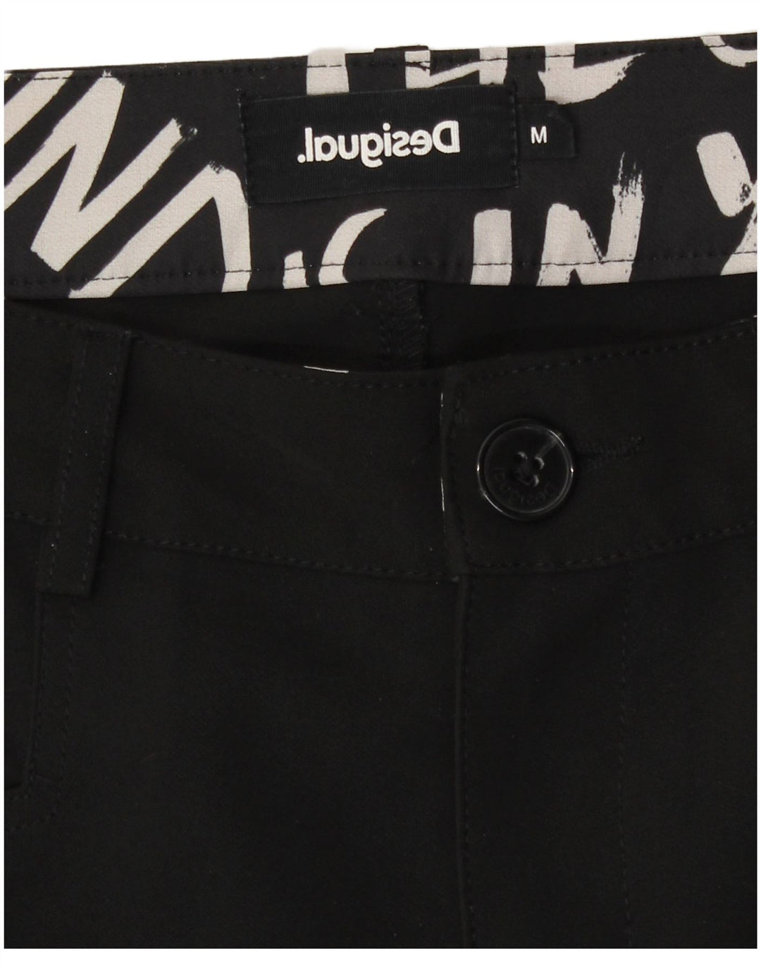 Desigual Dame Slim Casual Bukser Medium W28 L28 Sort