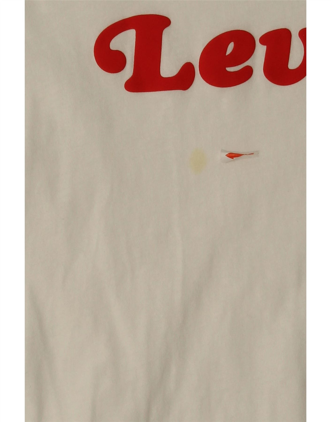 LEVI'S Womens Graphic T-Shirt Top UK 6 XS White Vintage Levi's and Second-Hand Levi's from Messina Hembry 