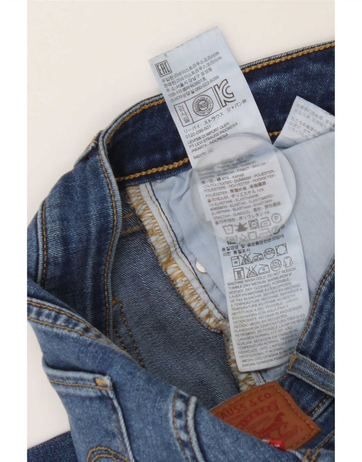 Levi's Dame 714 Straight Jeans W25 L34 Blå Bomuld