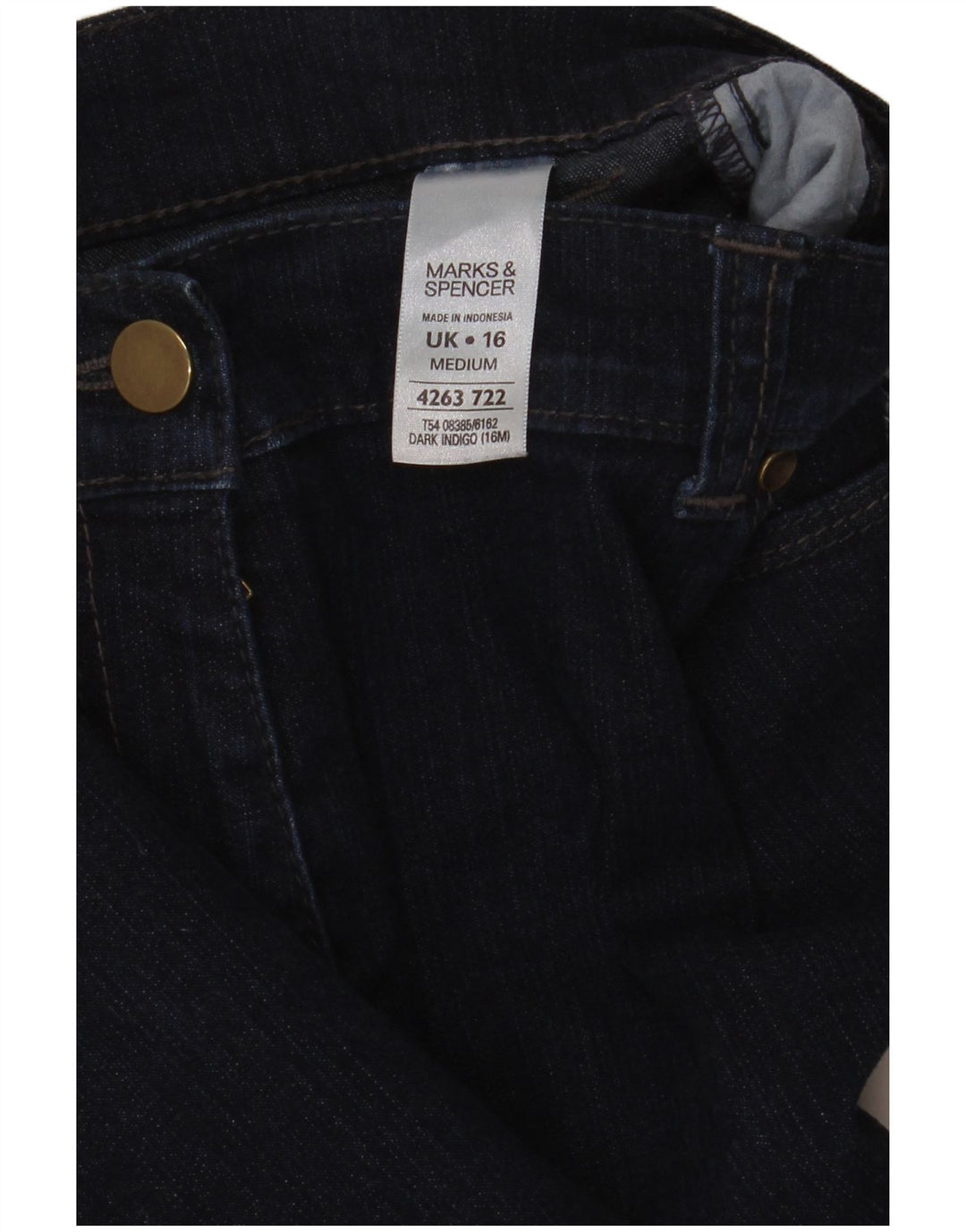 Marks & Spencer Dame Bootcut Jeans UK 16 Large W32 L30 Navy Blue Bomuld