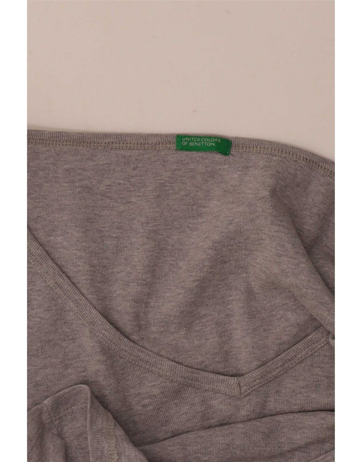 Benetton Dametop Langærmet UK 10 Lille Grå
