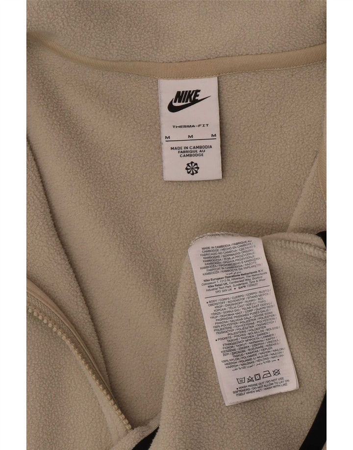 Nike Herre Therma-Fit Fleece Jumper med lynlås i mellembeige polyester