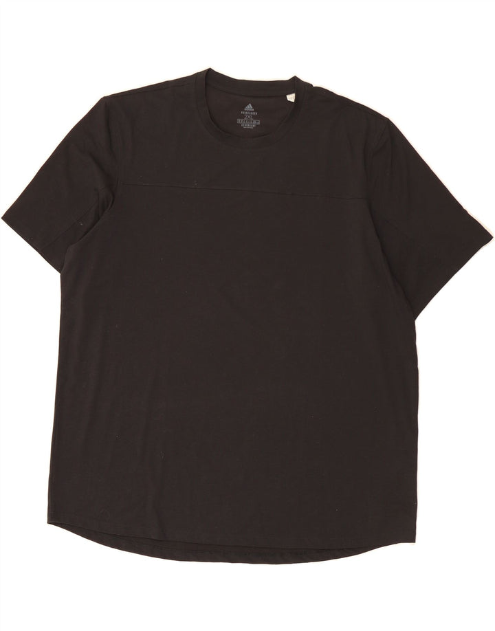 ADIDAS Mens Aeroready T-Shirt Top 2XL Black Polyester Vintage Adidas and Second-Hand Adidas from Messina Hembry 
