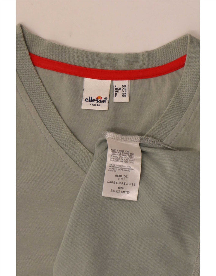 Ellesse Herre T-Shirt Top XL Grå Bomuld
