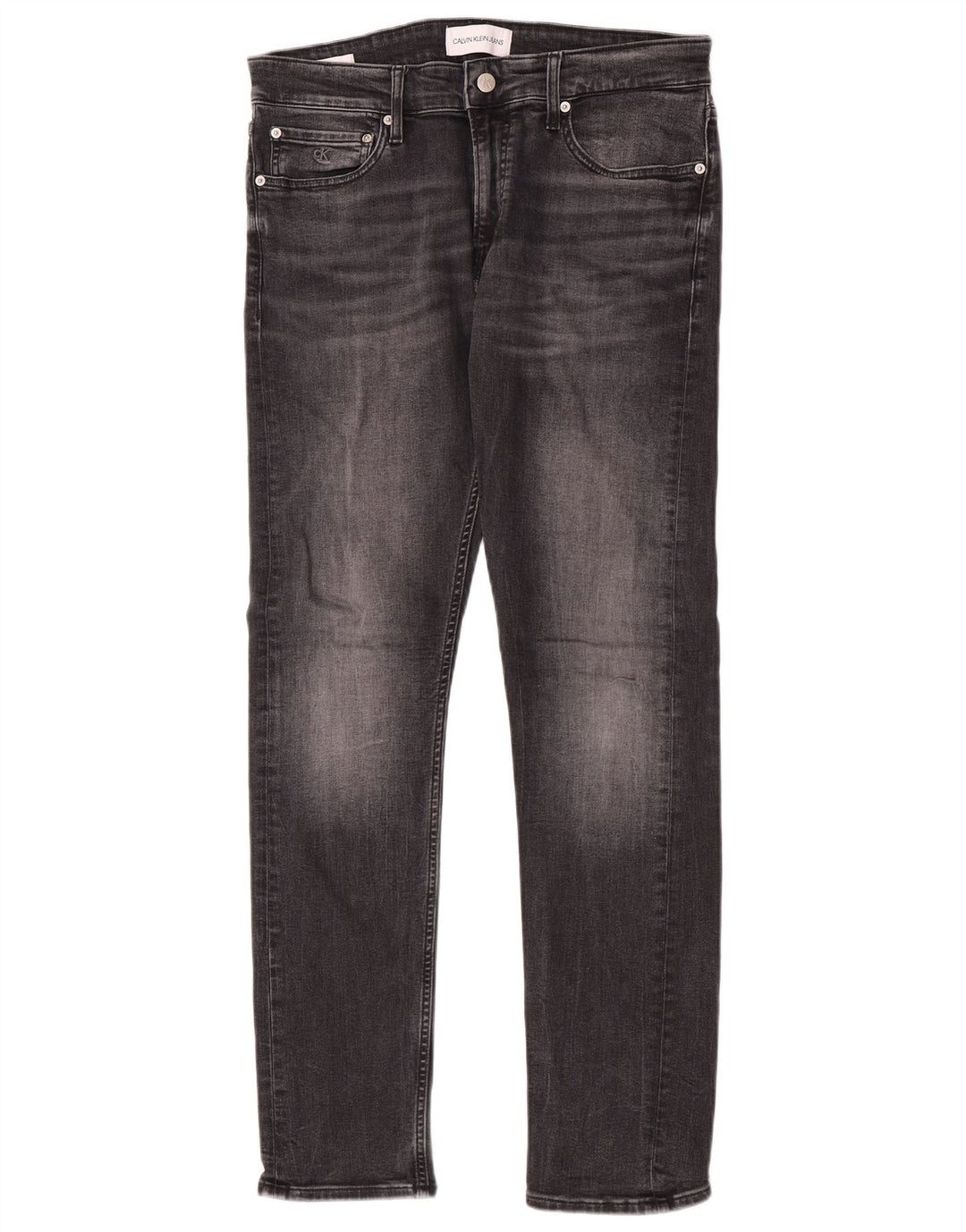 Calvin Klein Herre Slim Jeans W32 L32 Grå Bomuld