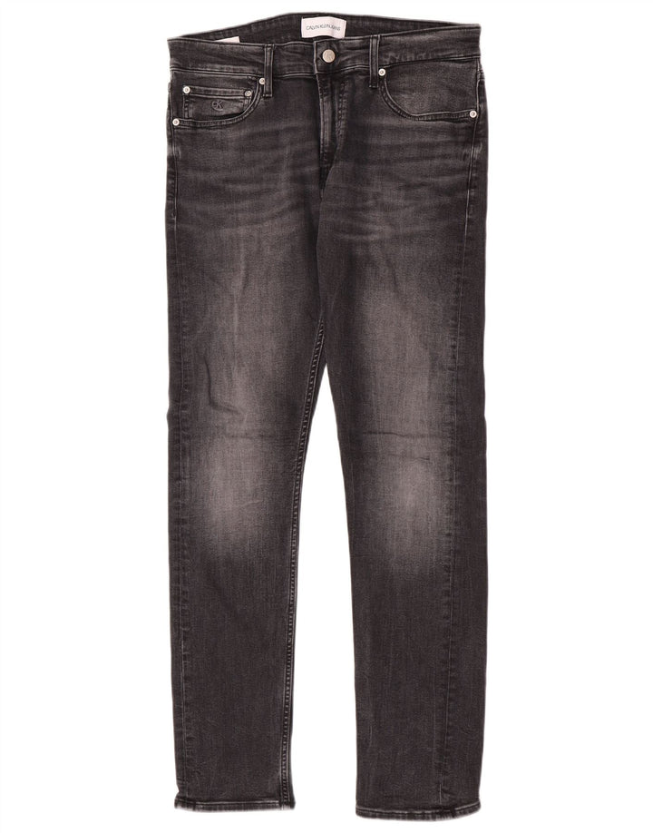 Calvin Klein Herre Slim Jeans W32 L32 Grå Bomuld